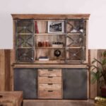 Vandana Autumn Style Large metal, glass and wood sideboard Character 180cm