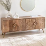 Vandana Grand Arion Carved Wooden Sideboard (Solid Wood)