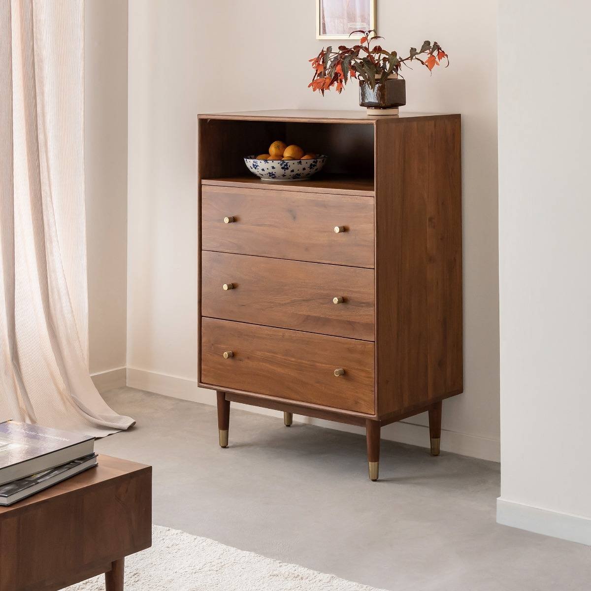 Vandana Ultra Mira acacia wood chest of drawers Vandana Ultra Mira acacia wood chest of drawers