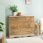 Vandana Ultra Sereno carved mango wood chest of drawers