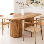Vandana Hexa Maxima Oval Mango Wood Large Dining Tables (200×76 cm) (Solid Wood)