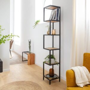 Vandana Optima Mira mango wood and metal shelf