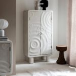 Vandana Vista Aureo white concrete-effect wooden wardrobe