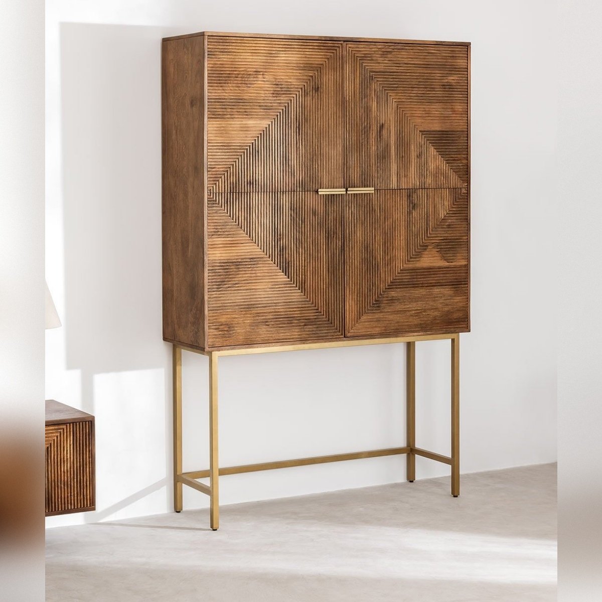 Vandana Grand Ultra High sideboard 125x35 cm in Baty mango wood Vandana Grand Ultra High sideboard 125x35 cm in Baty mango wood