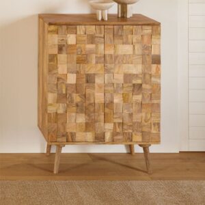 Vandana Vento Optima Solid Mango Wood Storage Cabinet