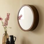 Vandana Optima Terra Mirror with Dark Mango Wood Shelves