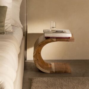 Vandana Amber Texture wood bedside table 45x30 cm
