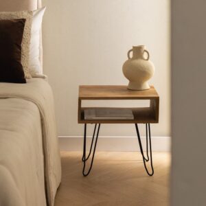 Vandana Amber Structure Pack of 2 Tital recycled wood bedside tables