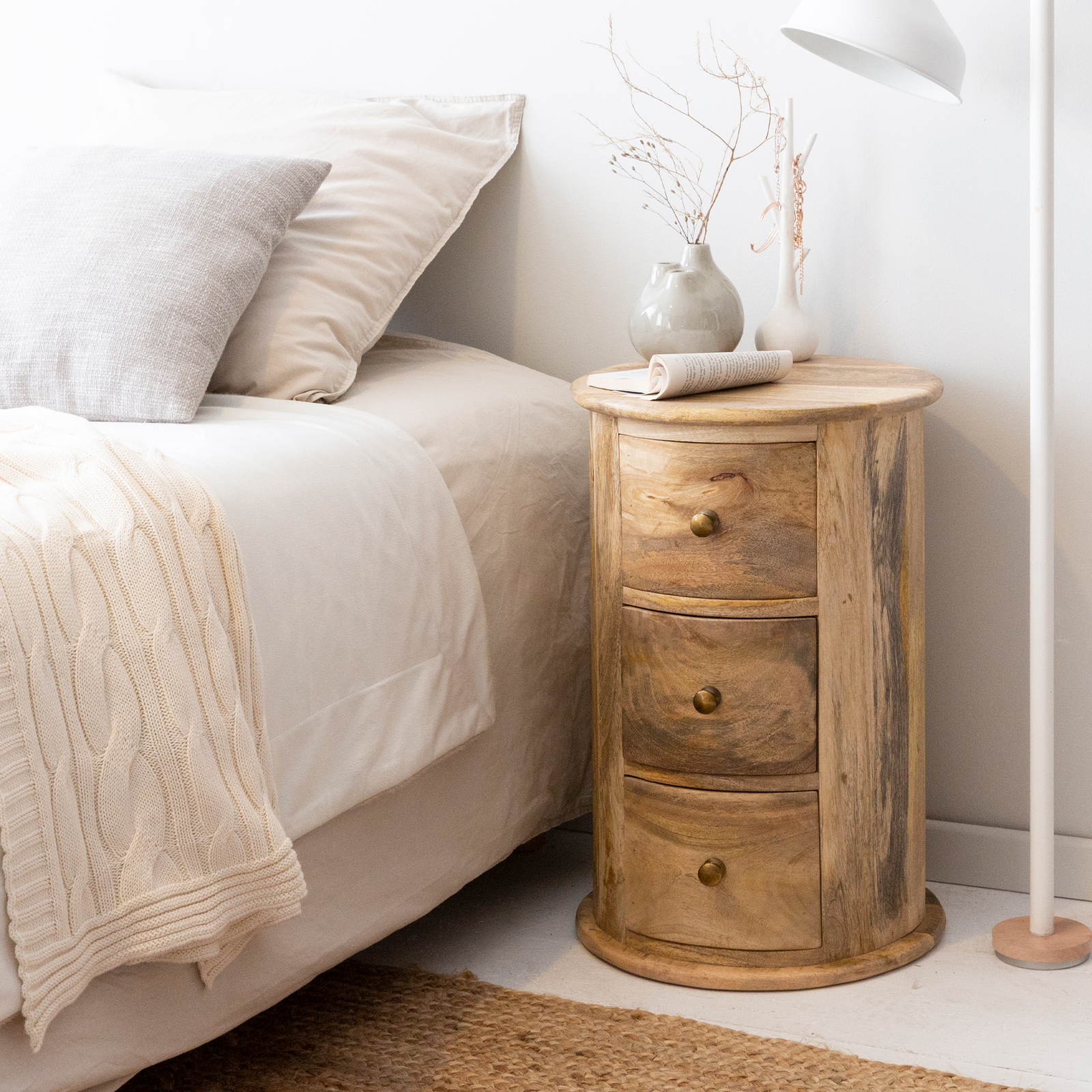 Vandana Grand Astra mango wood bedside table Vandana Grand Astra mango wood bedside table