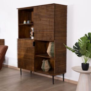 Vandana Amber Mark-style sideboard in teak and dark mango wood