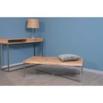Vandana Golden Essence rectangular metal and wood tree trunk coffee table, 117 cm