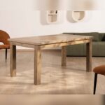 Vandana Ivory Order rectangular dining table in mango wood, 160-200cm Baz
