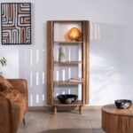 Vandana Royal Origin 4-tier design bookcase in solid acacia wood Latura