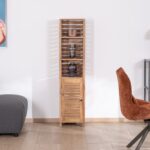 Vandana Royal Edge storage column with acacia louvered structure