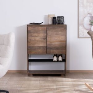 Vandana Royal Field solid mango wood shoe cabinet with storage