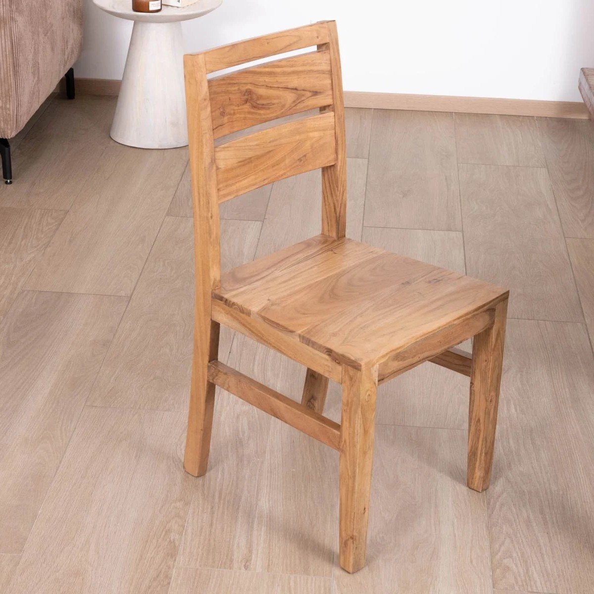 Vandana Urban Living Set of 2 dining chairs in solid acacia Conoa Vandana Urban Living Set of 2 dining chairs in solid acacia Conoa