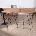 1707V Vandana Urban Surface bar table in acacia wood with metal legs, Wendy design, 160 cm