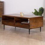 Vandana Silver Space-style coffee table in teak and mango wood