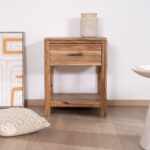 Vandana Golden Form bedside or side table with drawer Conoa