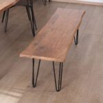 Vandana Urban Aura design bench, 160 cm, in acacia wood with metal legs