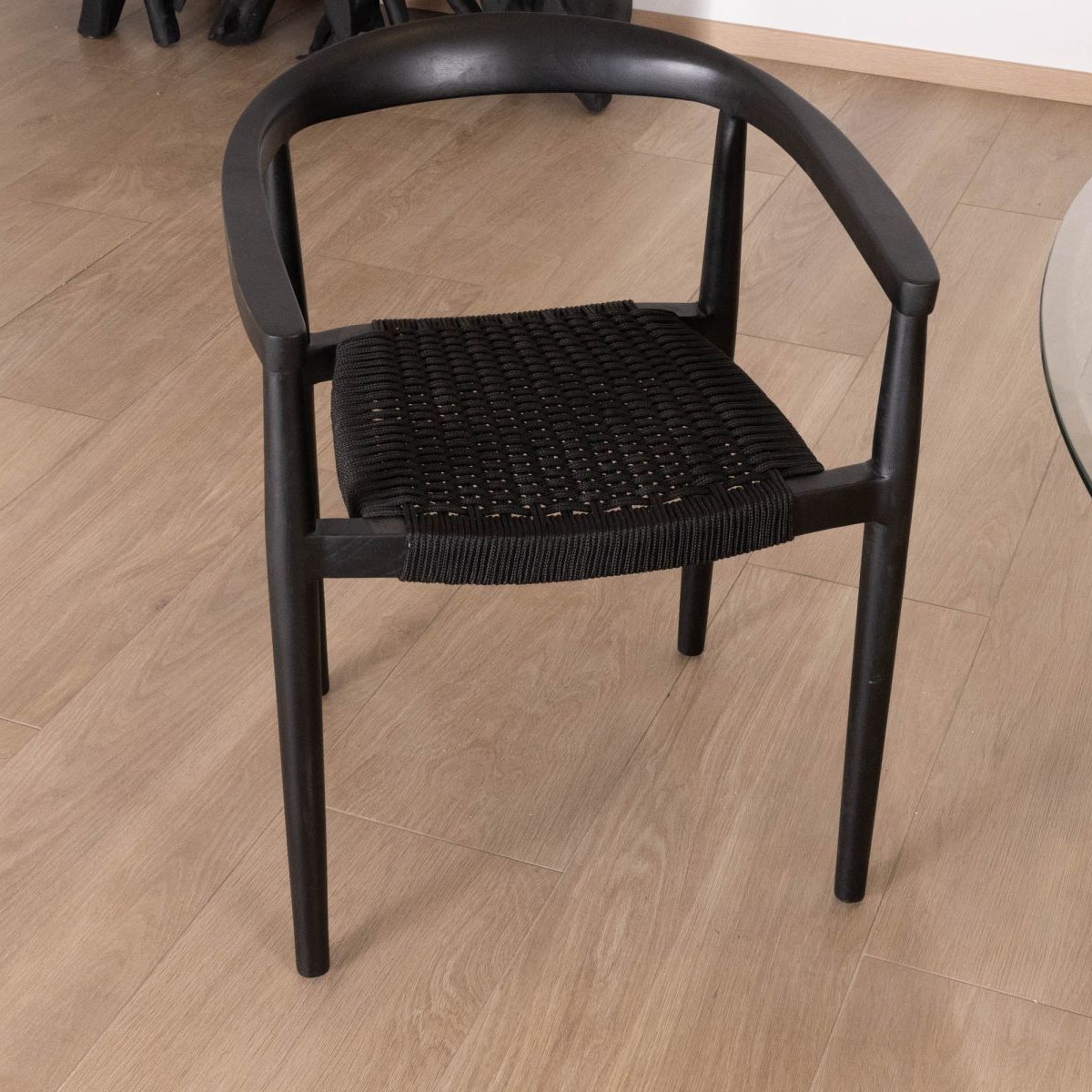 Vandana Urban Craft Set of 2 sleek acacia dining chairs with beige Vogue fabric seats Vandana Urban Craft Set of 2 sleek acacia dining chairs with beige Vogue fabric seats