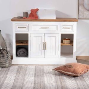 Vandana Royal Value acacia wood vanity unit Trégastel 120 cm