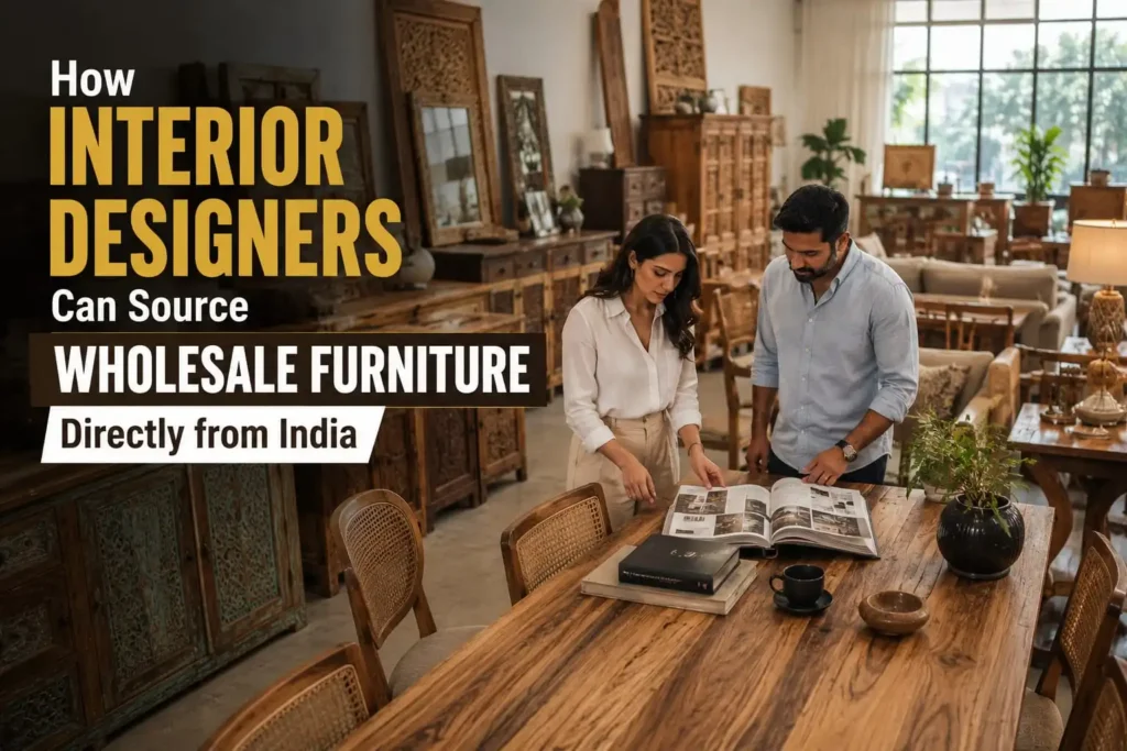 How Interior Designers Can Source Wholesale Furniture Directly from India