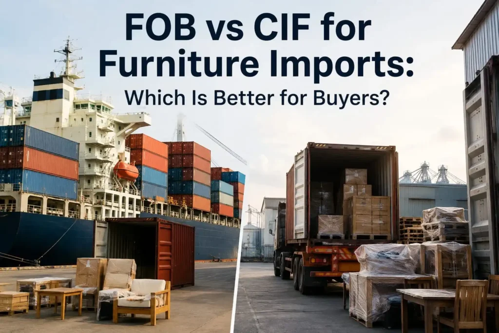 FOB vs CIF for Furniture Imports: Which Is Better for Buyers?
