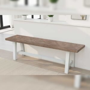Vandana Classic Haven HAMPTONS bench 160cm light brown cream pinewood