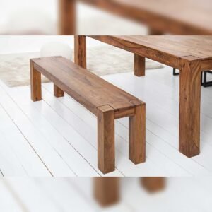 Vandana Urban Element bench MAKASSAR 160cm brown Sheesham stone finish wooden bench grain