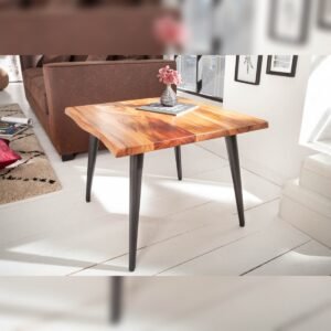 Vandana Modern Balance side table ORGANIC LIVING 60cm brown acacia coffee table Live Edge