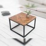 Vandana Classic Order side table INFINITY HOME 60cm mango wood industrial design