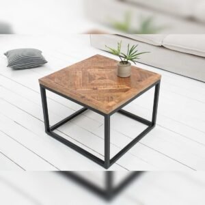 Vandana Classic Order side table INFINITY HOME 60cm mango wood industrial design