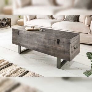 Vandana Urban Layer chest bench FACTORY LOFT 115cm mango wood grey bench