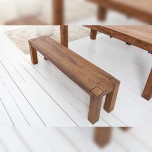 Vandana Urban Element bench MAKASSAR 160cm brown Sheesham stone finish wooden bench grain
