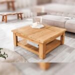 1779V Vandana Heritage Haven coffee table JAVA 70cm natural recycled teak with storage compartment